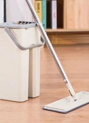 Швабра з відром і самовіджимом Тріумф, Spin Mop Scratch Cleaning 360, швабра ледарка mu252525 фото