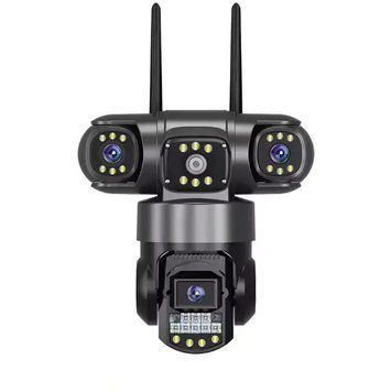 Вулична поворотна Wi-Fi IP-камера відеоспостереження EVKVO SC28 V380 Pro | 3 Лінзи | 16MP sp10052 фото
