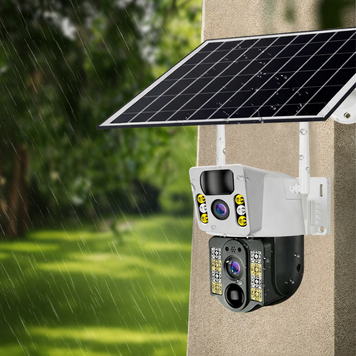 4K Бездротова камера Solar WI-FI , подвійний об'єктив, нічне бачення V380 Pro CCTV 8MP G6555 фото