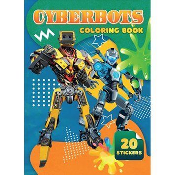 Дитяча розмальовка Cyberbots А06012501, 20 наліпок А4 А06012501 фото