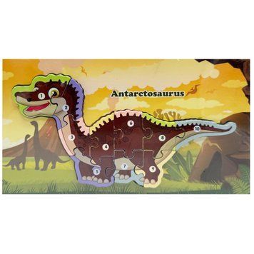 Дерев'яний пазл-вкладиш "Antarctosaurus" MD 1924-4, 10 елементів MD 1924-4 фото