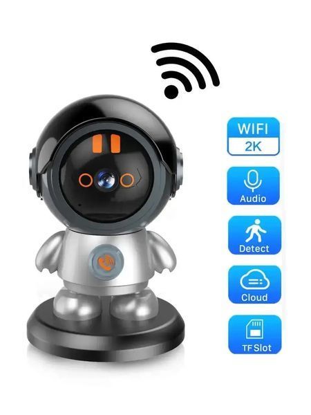 Поворотна бездротова відеокамера Wi-Fi-відеоня 2K ART 8936 з датчиком руху та поворотом на 355 градусів 5092083 фото