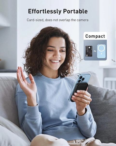 Магнітний павербанк 10000mAh MagSafe / Power Bank Type-C / Повербанк магнітний бездротовий 22,5W sp10144 фото