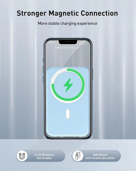 Магнітний павербанк 10000mAh MagSafe / Power Bank Type-C / Повербанк магнітний бездротовий 22,5W sp10144 фото
