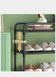 Стелаж для взуття Shoe rack BLACK Полиця для взуття-08-02, Метал, 60х18.5х78.5 см SRB615 фото 2