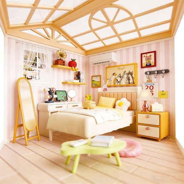 Конструктор-румбокс Спальня Mini House 8004-MH серії "Інтер'єр", зі світлом 8004-MH фото