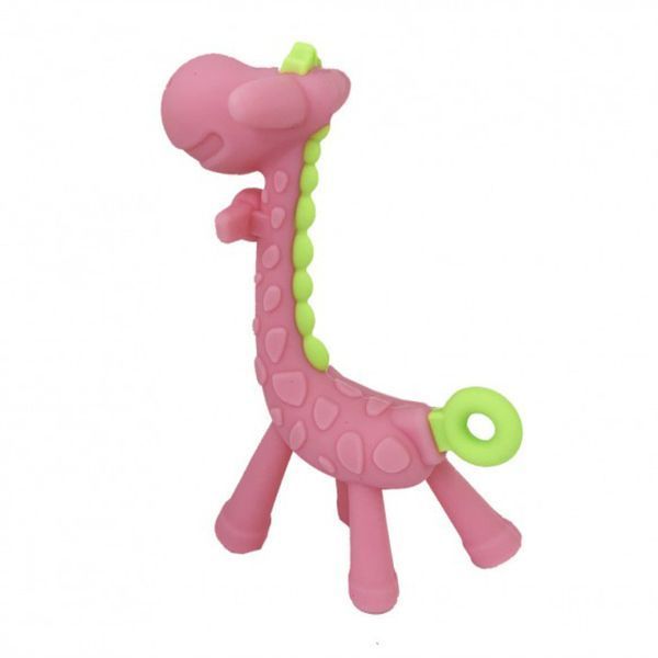Силіконовий прорізувач "Жираф" MGZ-0416(Pink) в футлярі MGZ-0416(Pink) фото