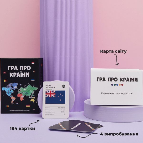 Гра настільна Про країни MemoGames 0003MG 194 країни світу 0003MG фото