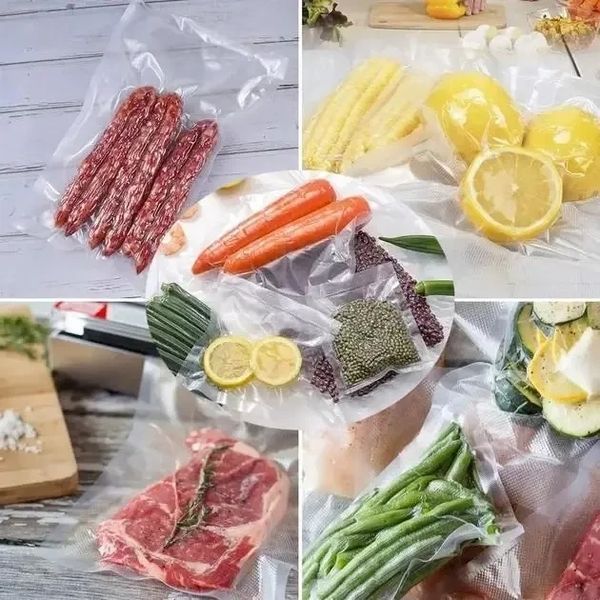 Вакуумні пакети 5 м х 20 см у рулоні/пакети для вакууматора/пакети для вакуумування продуктів BN205 фото