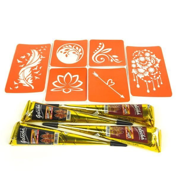 Набір хни з трафаретами для біо-тату №3 henna-set-03 henna-set-03 фото