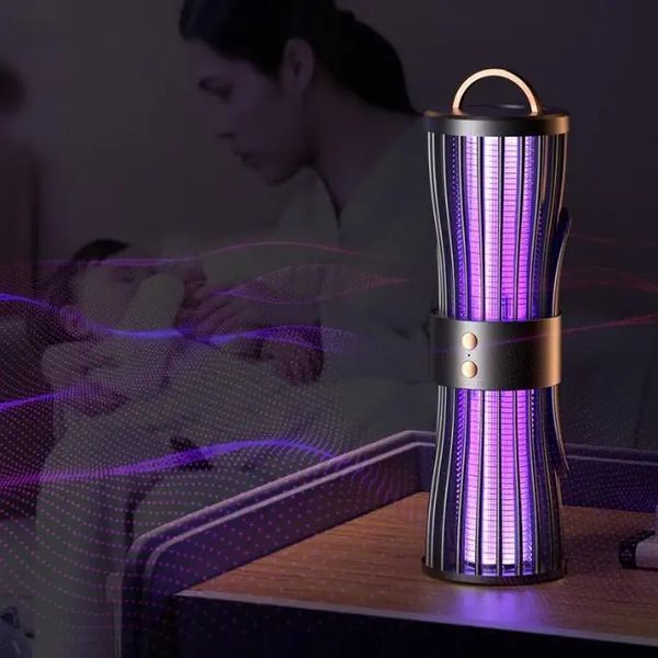 Безшумна лампа-пастка для комарів, нічник, зарядка через USB, LY-936 2054219 фото