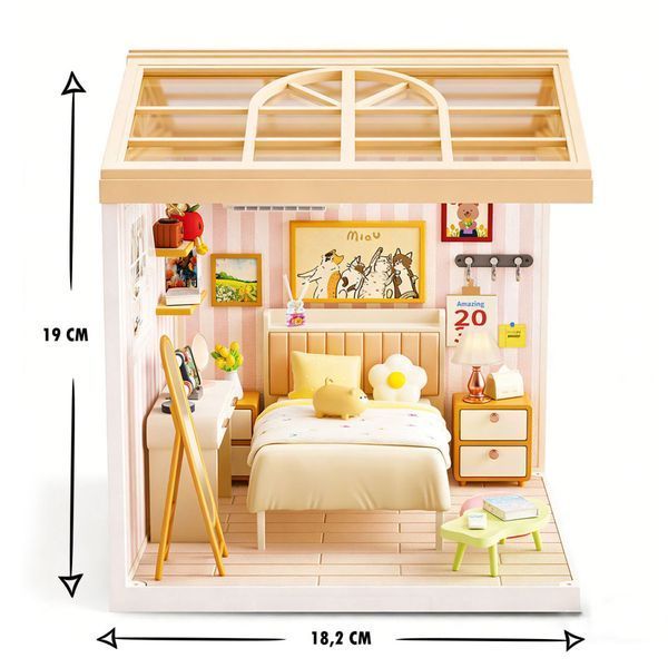 Конструктор-румбокс Спальня Mini House 8004-MH серії "Інтер'єр", зі світлом 8004-MH фото