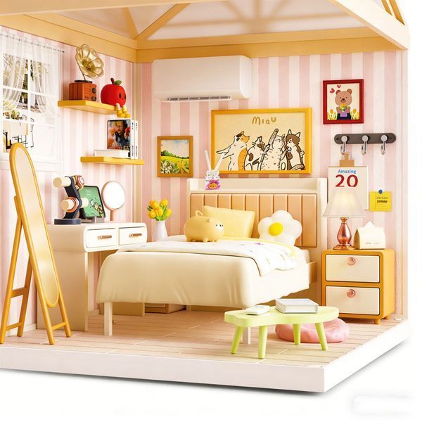 Конструктор-румбокс Спальня Mini House 8004-MH серії "Інтер'єр", зі світлом 8004-MH фото