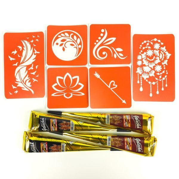 Набір хни з трафаретами для біо-тату №3 henna-set-03 henna-set-03 фото