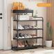 Стелаж для взуття Shoe rack BLACK Полиця для взуття-08-02, Метал, 60х18.5х78.5 см SRB615 фото 1