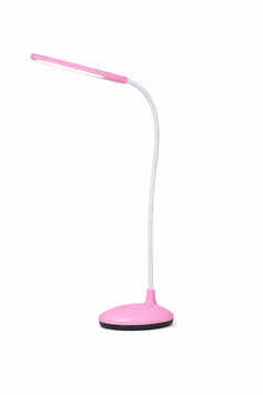 Настільна LED лампа з гнучкою ніжкою (USB/Battery, 3 режими світла) Рожева S650/2 фото