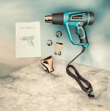 Фен промисловий Hot Air Gun 1600W 4 насадки X512 5094713 фото