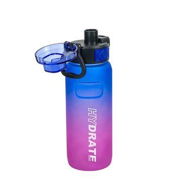 Пляшка для води 2501-SP(Blue-Violet) з поильником та кнопкою, 800 мл 2501-SP(Blue-Violet) фото