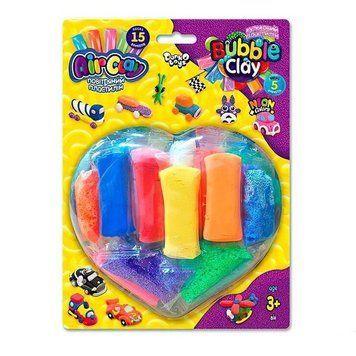 Креативна творчість із пластиліну "Air Clay+Bubble Clay" ARBB-03-02 блістер 15 брикетів ARBB-03-02 фото