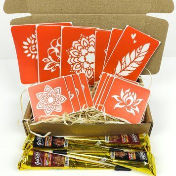Набір хни з трафаретами для біо-тату №4 henna-set-04 henna-set-04 фото