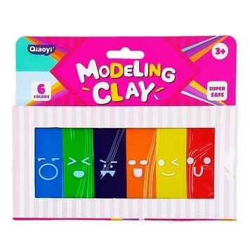 Пластилін "Modeling Clay" 8022 самозастигаючий, 6 кольорів, 100 грам 8022 фото
