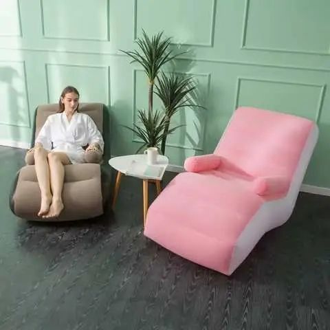 Надувний диван з підлокітниками Inflatable Sofa / Портативне складане крісло для дому, дачі, туризму та відпочинку, 140х85х80 см Jam25464745 фото