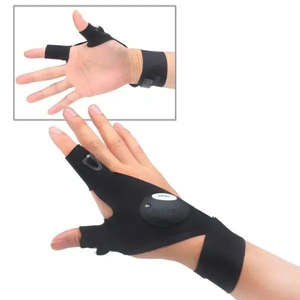 Рукавички із вбудованим ліхтариком Glove Light рукавички із ліхтариком! 2058542 фото