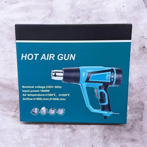 Фен промисловий Hot Air Gun 1600W 4 насадки X512 5094713 фото
