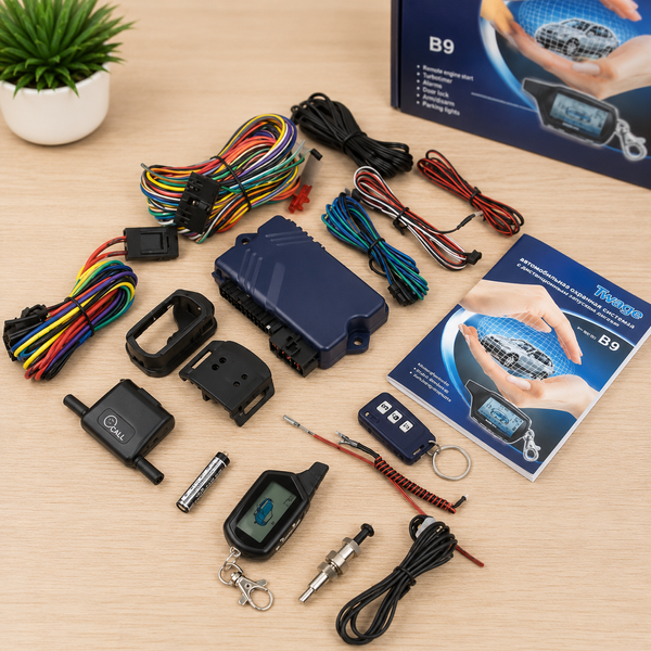 Автосигналізація CAR ALARM 2 WAY B9 / Двостороння автомобільна сигналізація з автозапуском та інтелектуальним запуском двигуна 2055649 фото
