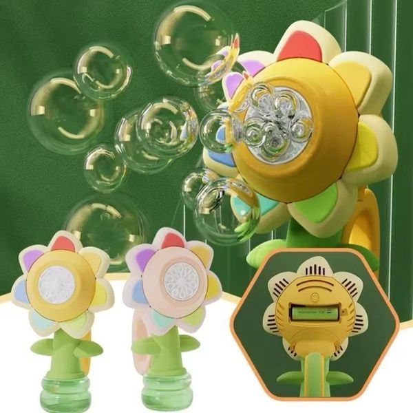 Генератор мильних бульбашок у формі соняшника з підсвіткою Seven COLOR FLOWER NN5217 фото