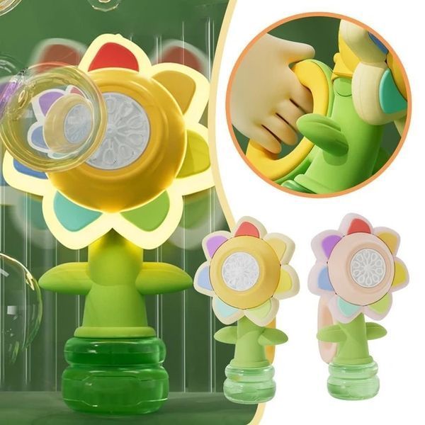 Генератор мильних бульбашок у формі соняшника з підсвіткою Seven COLOR FLOWER NN5217 фото