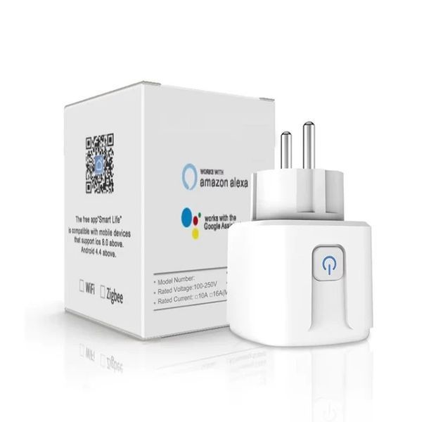 Розумна WiFi-розетка 16 А, Smart 3680 Вт/Ракетка з керуванням через телефон/Інтелектуальна розетка JJ17 фото
