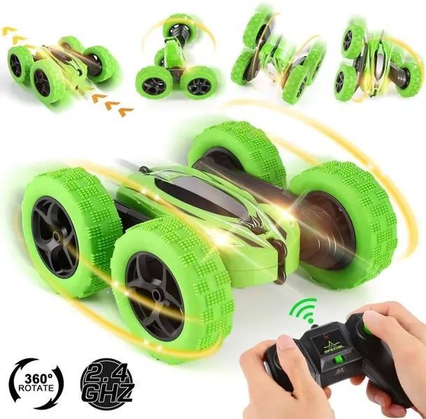 Машинка перевертень всюдихід трюкова на радіокеруванні Ydjia Stunt Car D828 Green 54012874596 фото