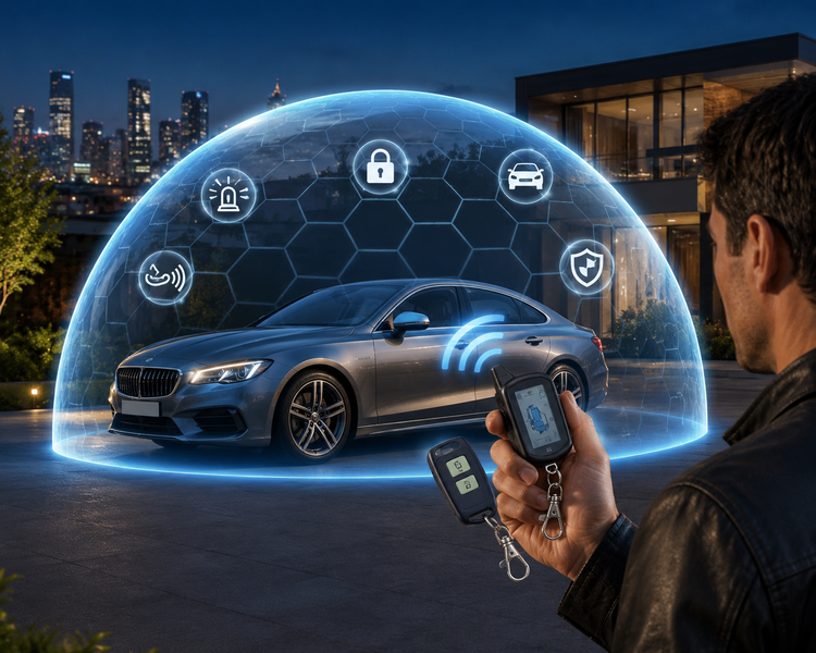 Автосигналізація CAR ALARM 2 WAY B9 / Двостороння автомобільна сигналізація з автозапуском та інтелектуальним запуском двигуна 2055649 фото