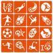 Набір трафаретів для біотату "Футбол" (football-simple-16) 16 шт, 6х6 см football-simple-16 фото 1
