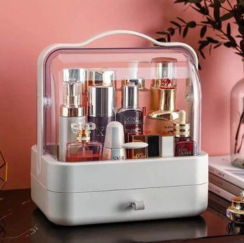 Органайзер для косметики 2 секции (розовий) YM206 Single Drawer | Косметический органайзер YM206White фото