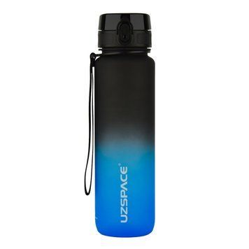 Пляшка для води UZSPACE 3038(Black-Blue) 1000 мл, чорно-синя 3038(Black-Blue) фото