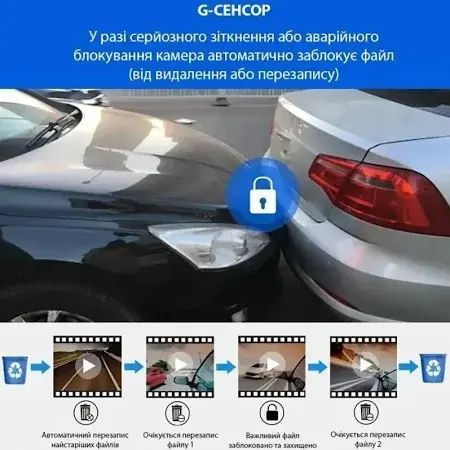 Автомобільний відеореєстратор M8 3,16-дюймовий Full HD 1080P екран з двома камерами MA648 фото