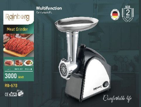 М'ясорубка Rainberg RB-678 3000W + Насадка Для Колбас RB-678 фото