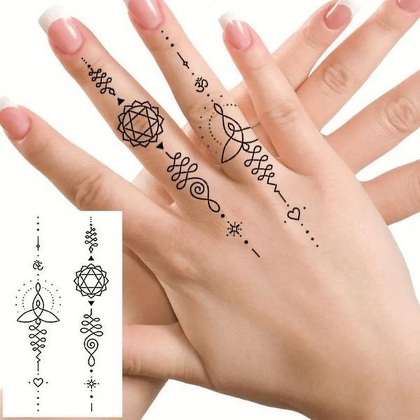 Набір дитячих тимчасових тату "Чорні міні №2" black-tattoo-mini-set-2-3, 30 штук по 9,5*5,5 см black-tattoo-mini-set-2-3 фото