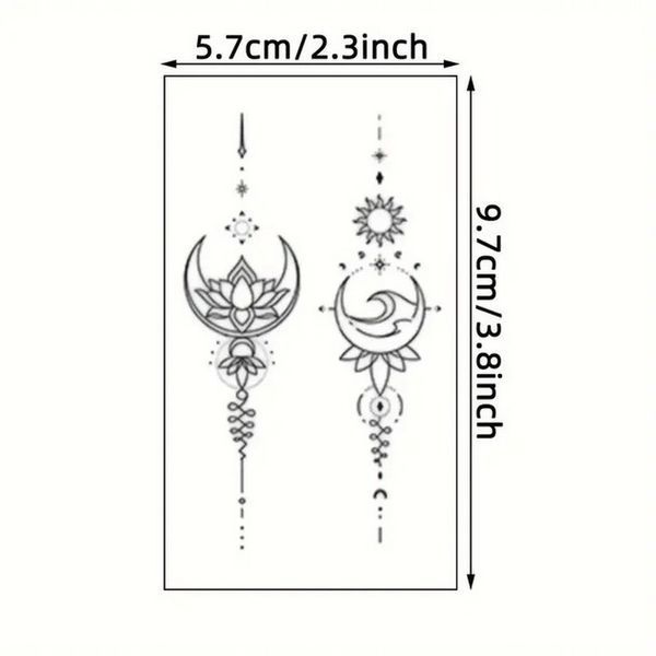 Набір дитячих тимчасових тату "Чорні міні №2" black-tattoo-mini-set-2-3, 30 штук по 9,5*5,5 см black-tattoo-mini-set-2-3 фото