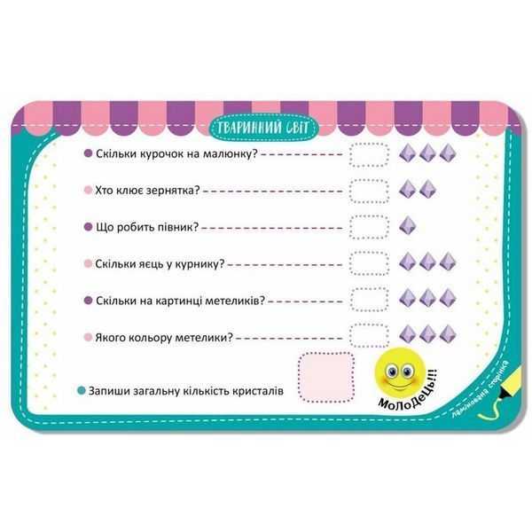Дитячі розвивальні картки "Тваринний світ" 1664004, 20 карток 1664004 фото