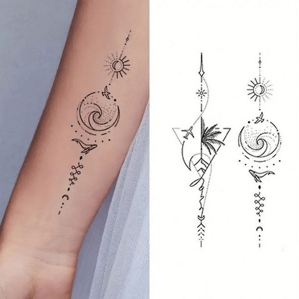 Набір дитячих тимчасових тату "Чорні міні №2" black-tattoo-mini-set-2-3, 30 штук по 9,5*5,5 см black-tattoo-mini-set-2-3 фото