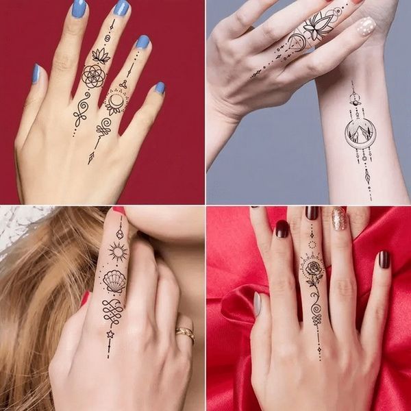 Набір дитячих тимчасових тату "Чорні міні №2" black-tattoo-mini-set-2-3, 30 штук по 9,5*5,5 см black-tattoo-mini-set-2-3 фото