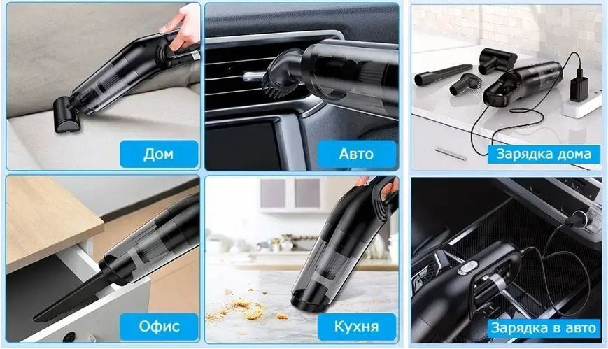 Автомобільний пилосос бездротовий акумуляторний Vacuum cleaner set AND-66-20 2053177 фото