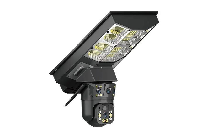 Камера відеоспостереження PTZ вулична WiFi+LED лампа+сонячна панель (SPM-XA01/T19-4G) M16977 фото