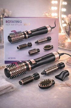 Фен-стайлер з обертовою насадкою ROZIA 5в1 HC8115 hair dryer AND-6162-6 2054899 фото