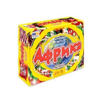 Настільна гра Країни світу Африка 31103 картки 72 шт, гральний кубик 31103ST фото