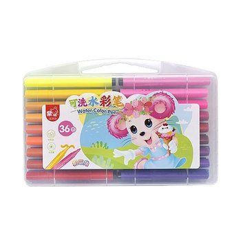 Набор фломастерів "Water color pen" 36 кольорів 204-36 у пластикому боксі Рожевий 204-36(Pink) фото