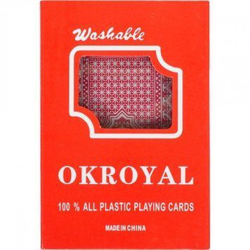 Карти гральні пластикові "OKROYAL" 95306, 54 карти Червоний 95306-1(Red) фото